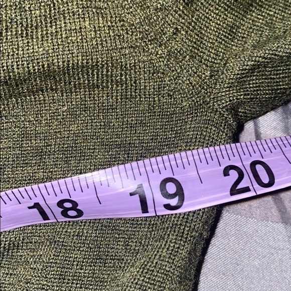 JCREW army green merino wool cardigan S - Picture 8 of 10